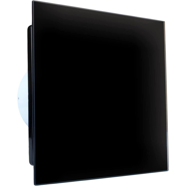 Symple Stuff Aldia Standard Bathroom Extractor Fan With Black Glass
